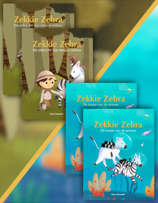 Zekkie Zebra - Dubbele prentenboek bundel (4 prentenboeken) [RESERVERING]